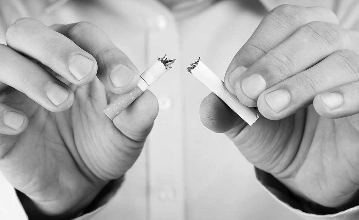 Verweigerung des Rauchens mit Prostatitis